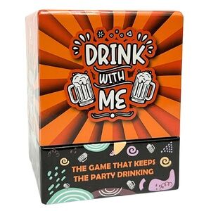 Drink With Me Card Game - Orange and Black